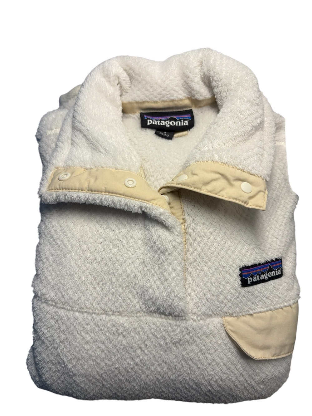Patagonia Cream Sherpa Snap Pullover
